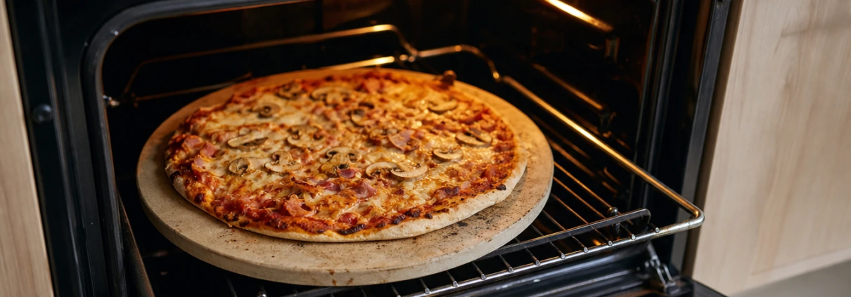 Pizza na kamieniu w piekarniku